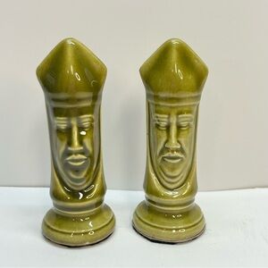 vintage duncan mold replacement bishops olive green medieval 2 pc
